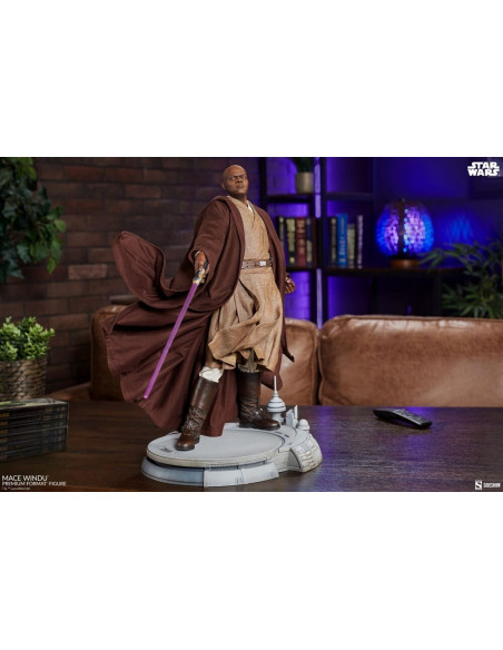 STAR WARS EP. III Samuel L. Jackson as MACE WINDU Premium Format Statue Sideshow