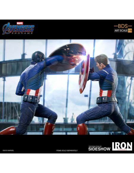 MARVEL Avengers Endgame Captain America 2012 vs 2023 1:10 Iron Studios Sideshow