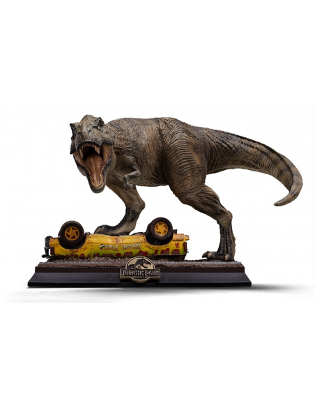 JURASSIC PARK T-Rex Attack Icons Iron Studios Statue Dinosauria 1993 Movie!