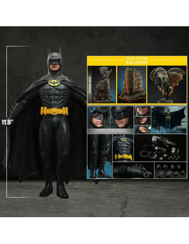 BATMAN 1989 DELUXE VER Michael Keaton 1/6 Action Figure Hot Toys Sideshow MMS693