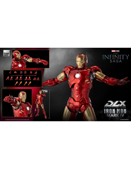 MARVEL Infinity Saga Iron Man Mark IV DLX 1/12 Action Figure ThreeZero Sideshow