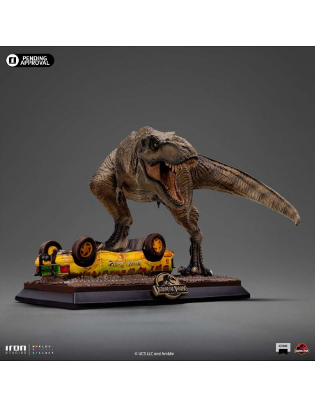 JURASSIC PARK T-Rex Attack Icons Iron Studios Statue Dinosauria 1993 Movie!