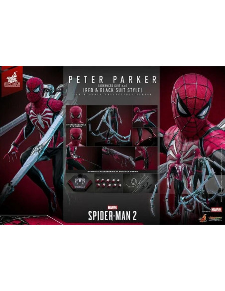 Spider-Man Peter Parker Advanced Suit 2.0 Action Figure Hot Toys Sideshow VGM66