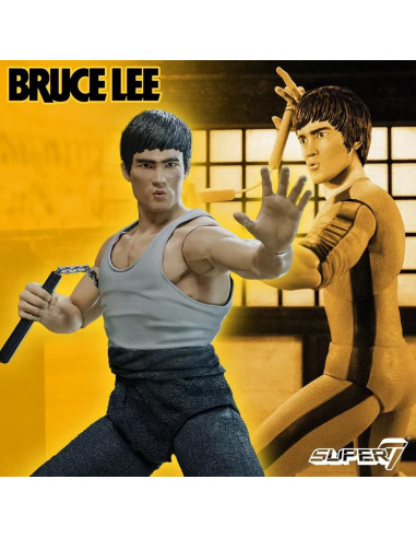 Bruce Lee The Challenger Ultimates! 18 cm Action Figure Super 7 in Brown Box