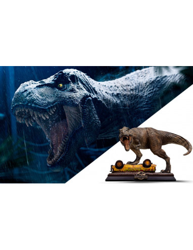 JURASSIC PARK T-Rex Attack Icons Iron Studios Statue Dinosauria 1993 Movie!