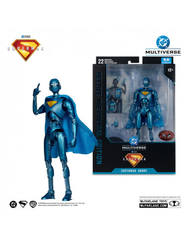Superman (2025) DC Multiverse Deluxe Action Figure Superman Robot (Red Platinum Edition) 18 cm